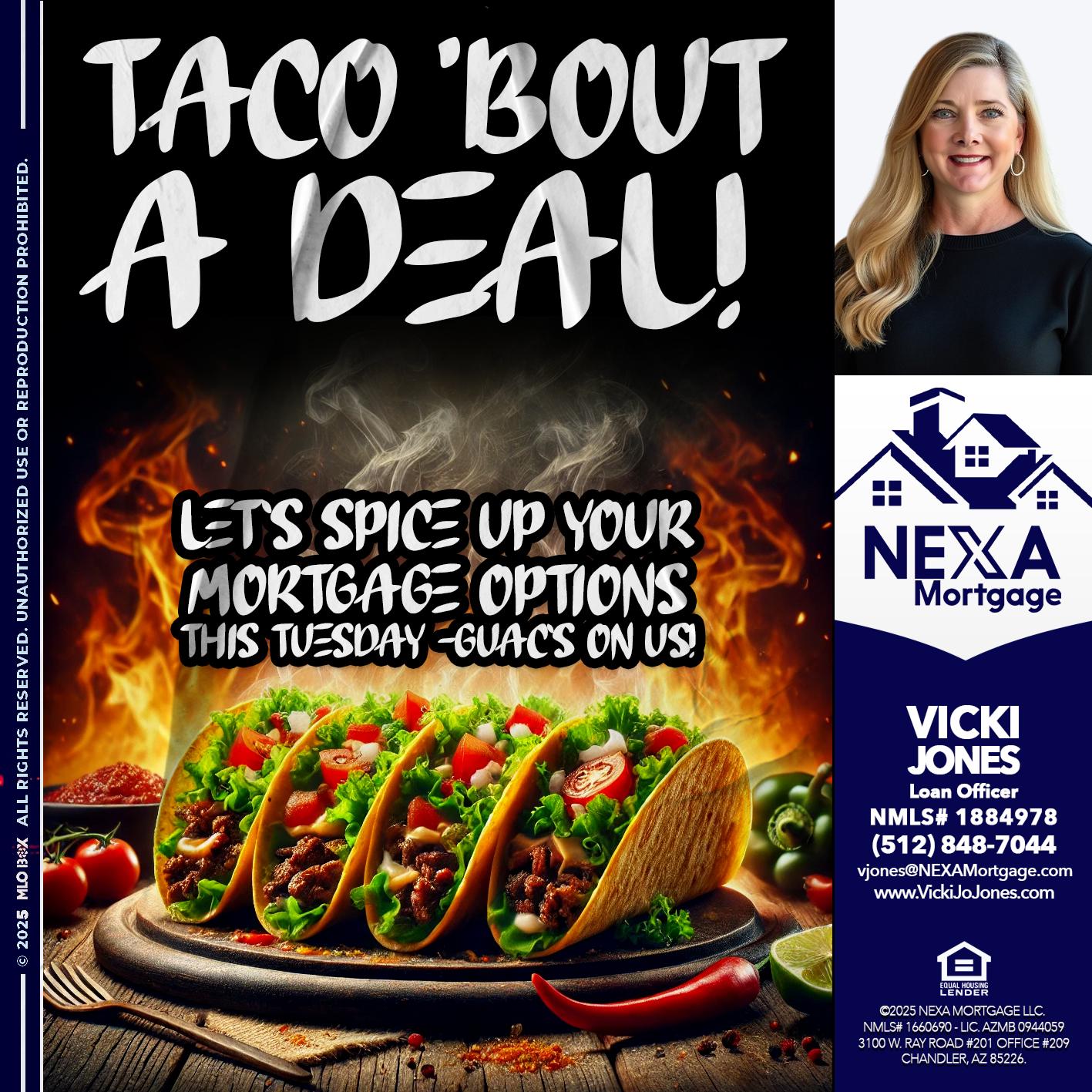 TACO BOUT - Vicki Jones -Loan Officer