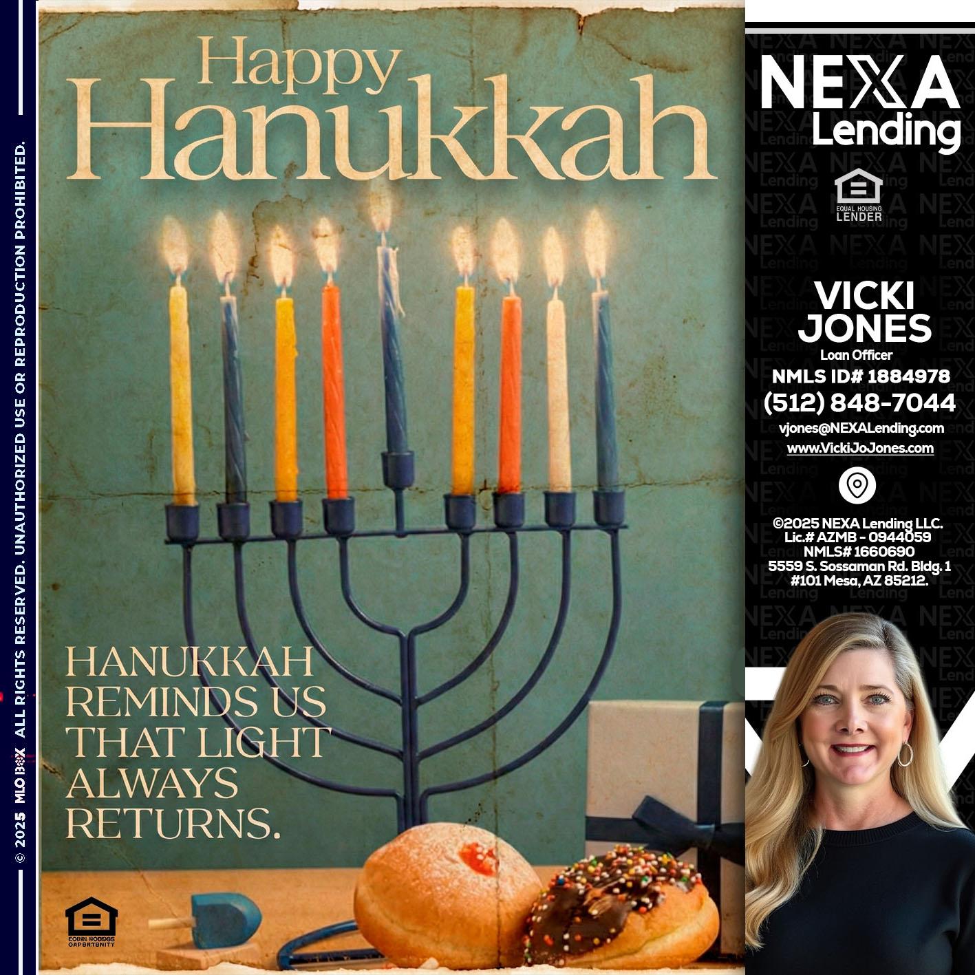 HAPPY HANUKKAH - Vicki Jones -Loan Officer