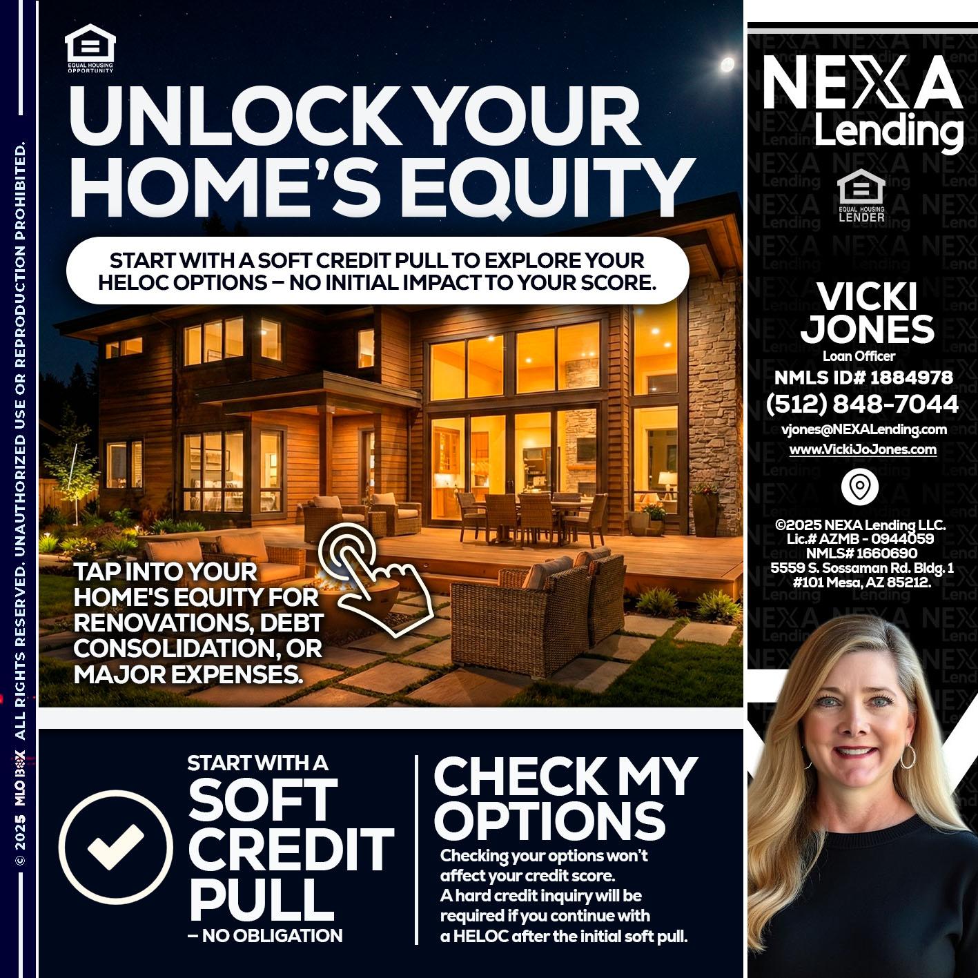 UNLOCK YOUR HOMES - Vicki Jones -Loan Officer