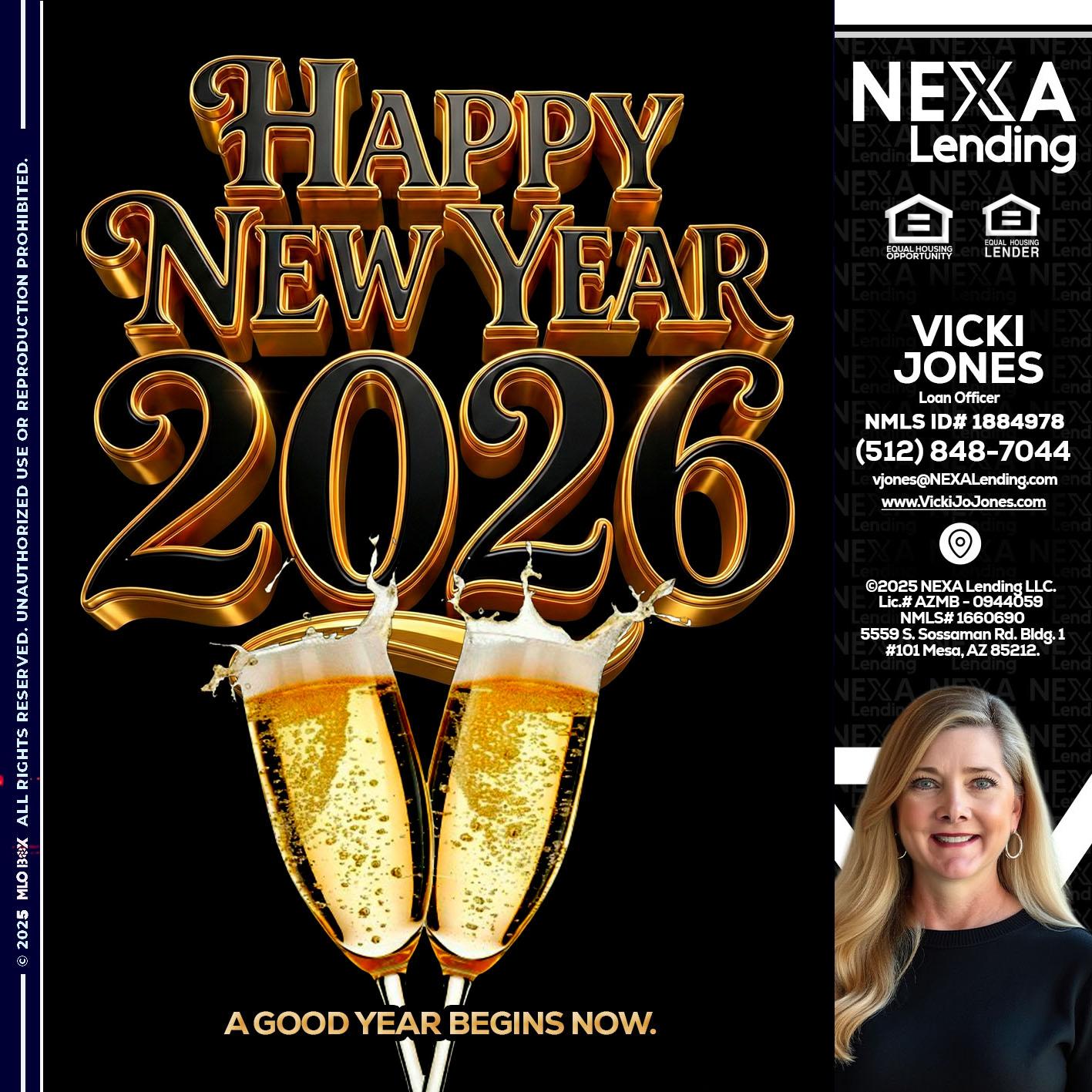 happy new year 2026 - Vicki Jones -Loan Officer