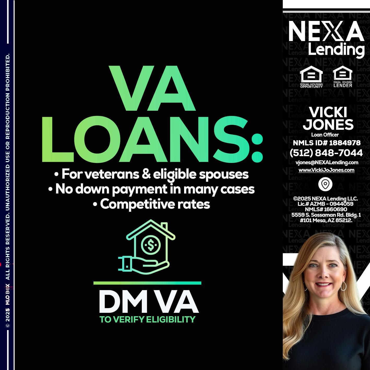 VA LOANS - Vicki Jones -Loan Officer