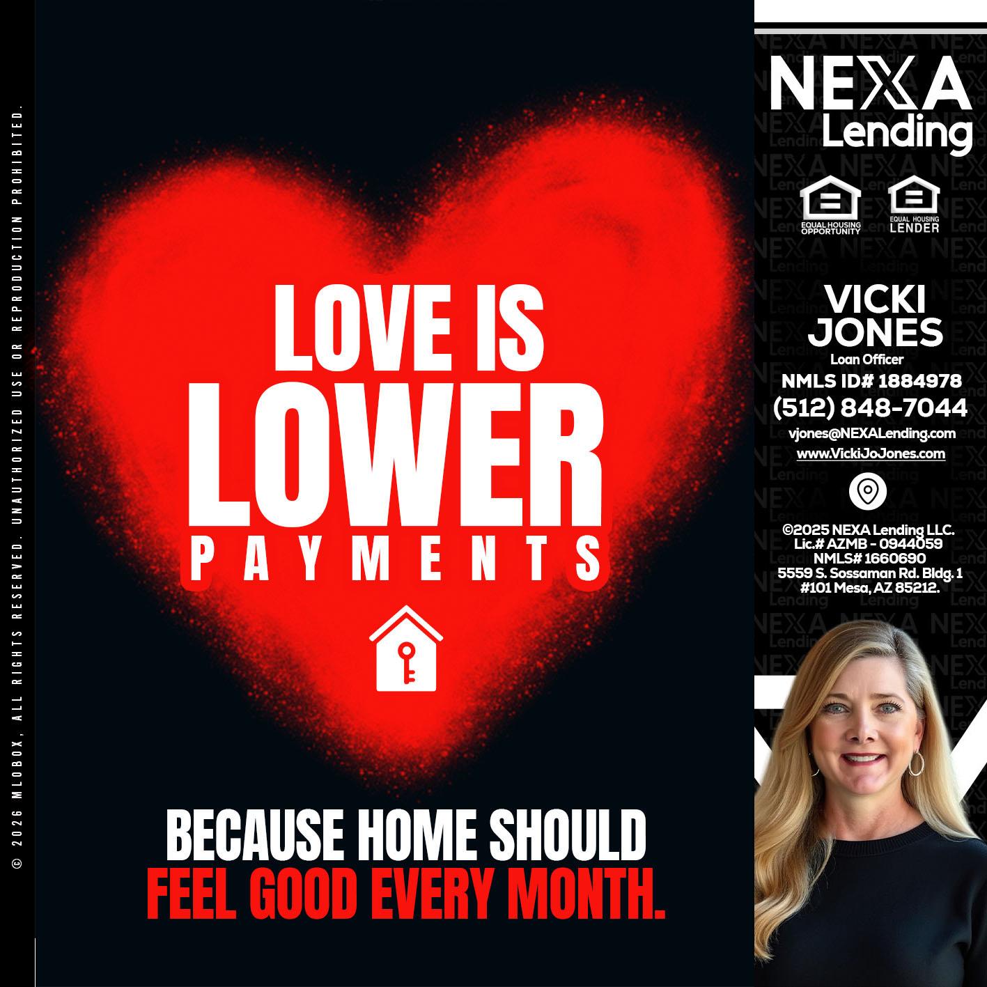 LOVE IS LOWER - Vicki Jones -Loan Officer