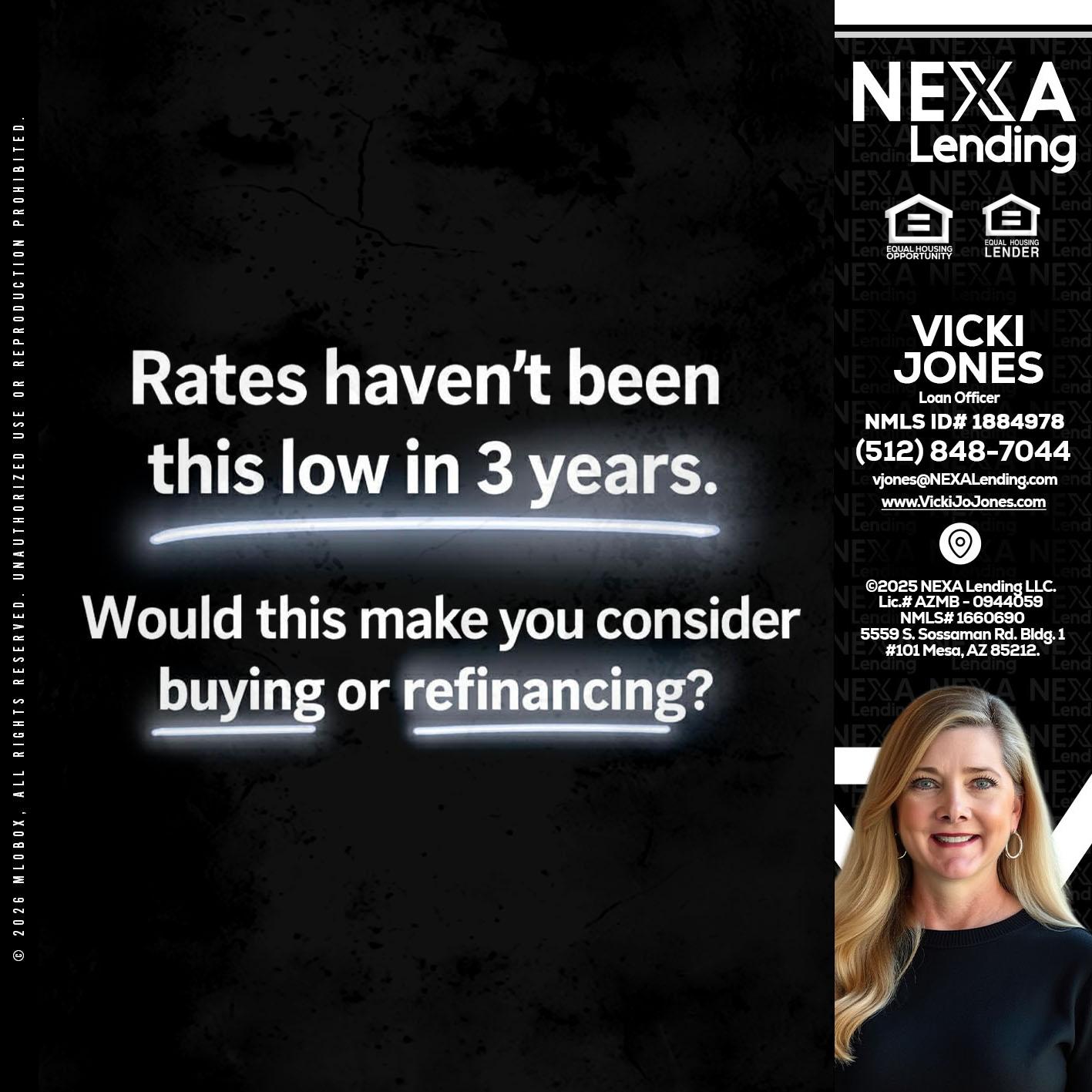 RATES HAVEN'T - Vicki Jones -Loan Officer