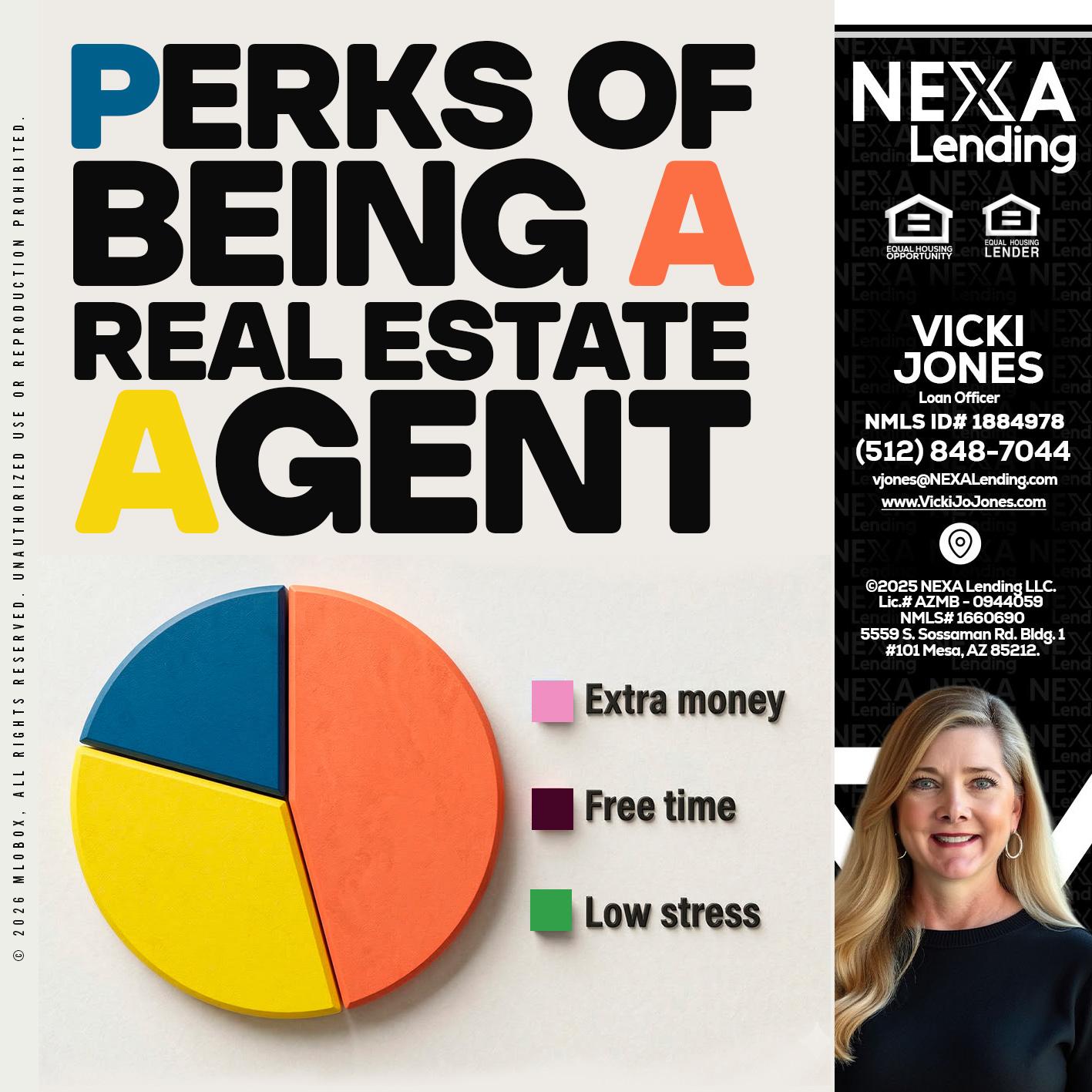 PERKS OF BEING - Vicki Jones -Loan Officer