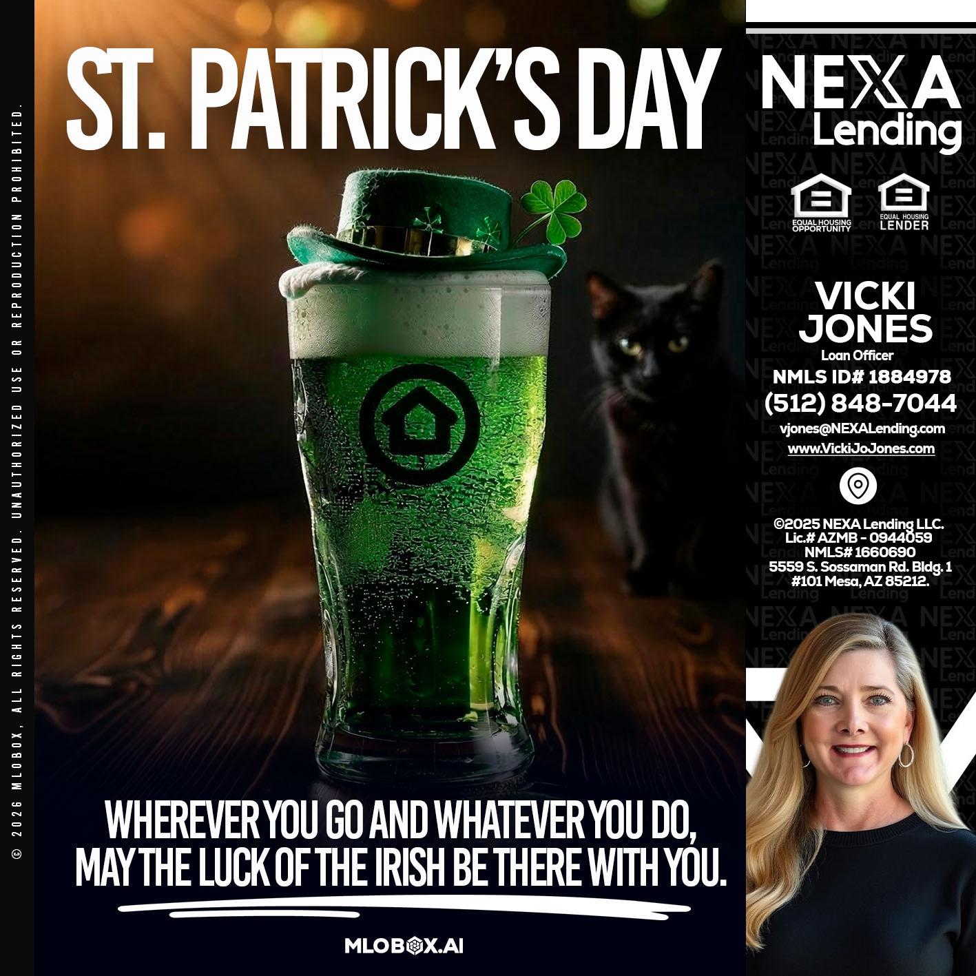 st. Patricks day - Vicki Jones -Loan Officer