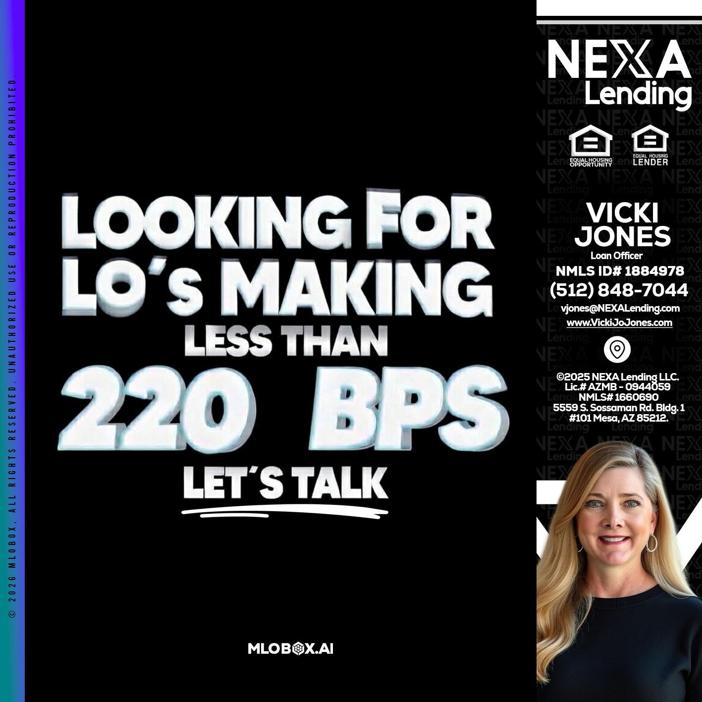 LOOKING FOR - Vicki Jones -Loan Officer