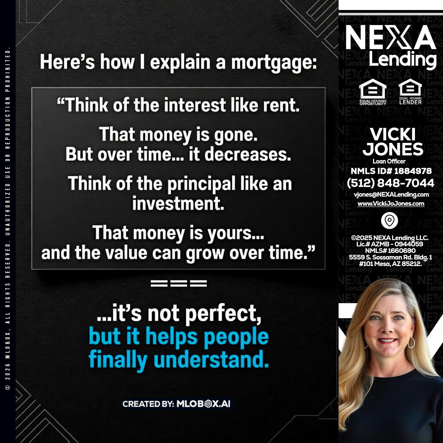 HERES NOW - Vicki Jones -Loan Officer