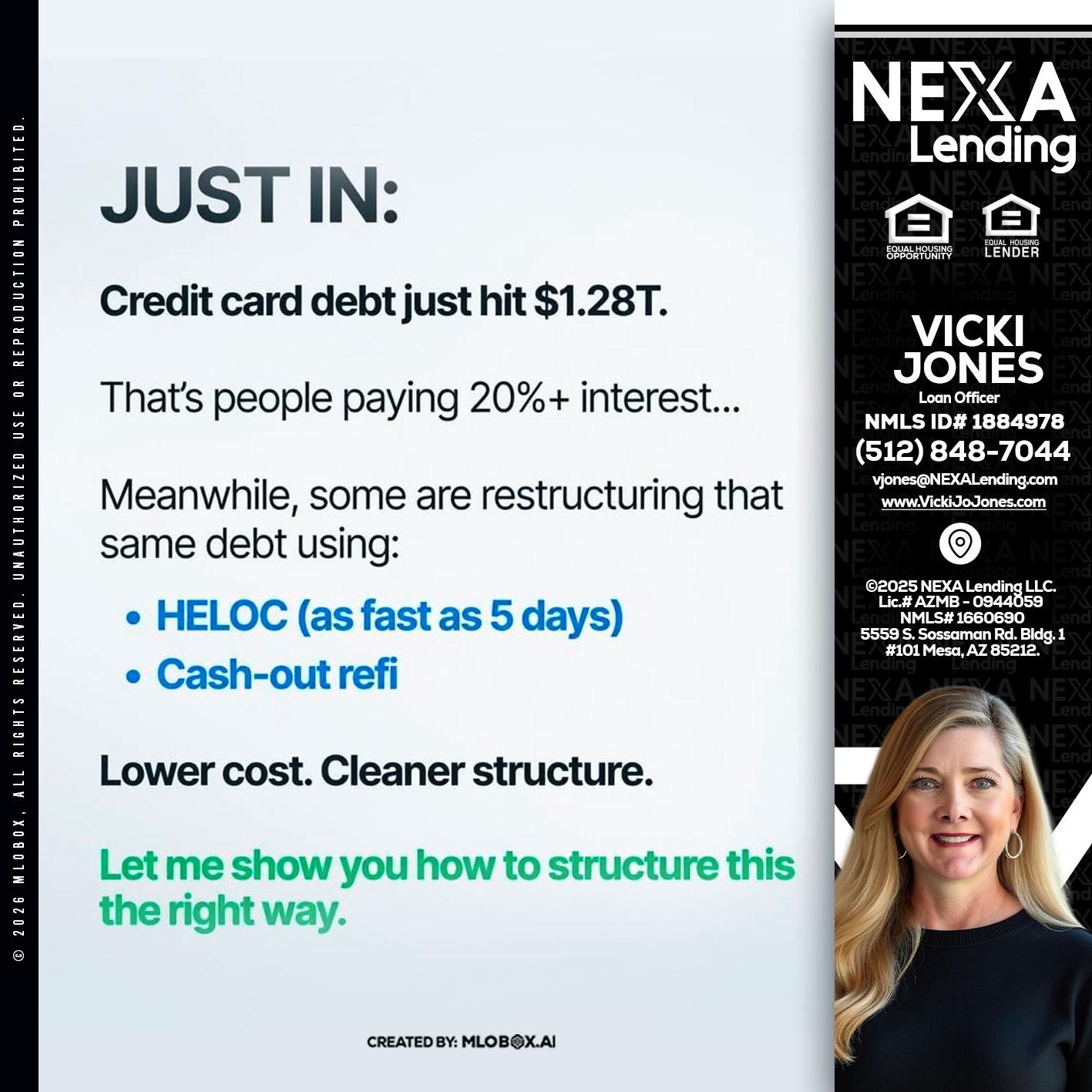 JUST IN - Vicki Jones -Loan Officer