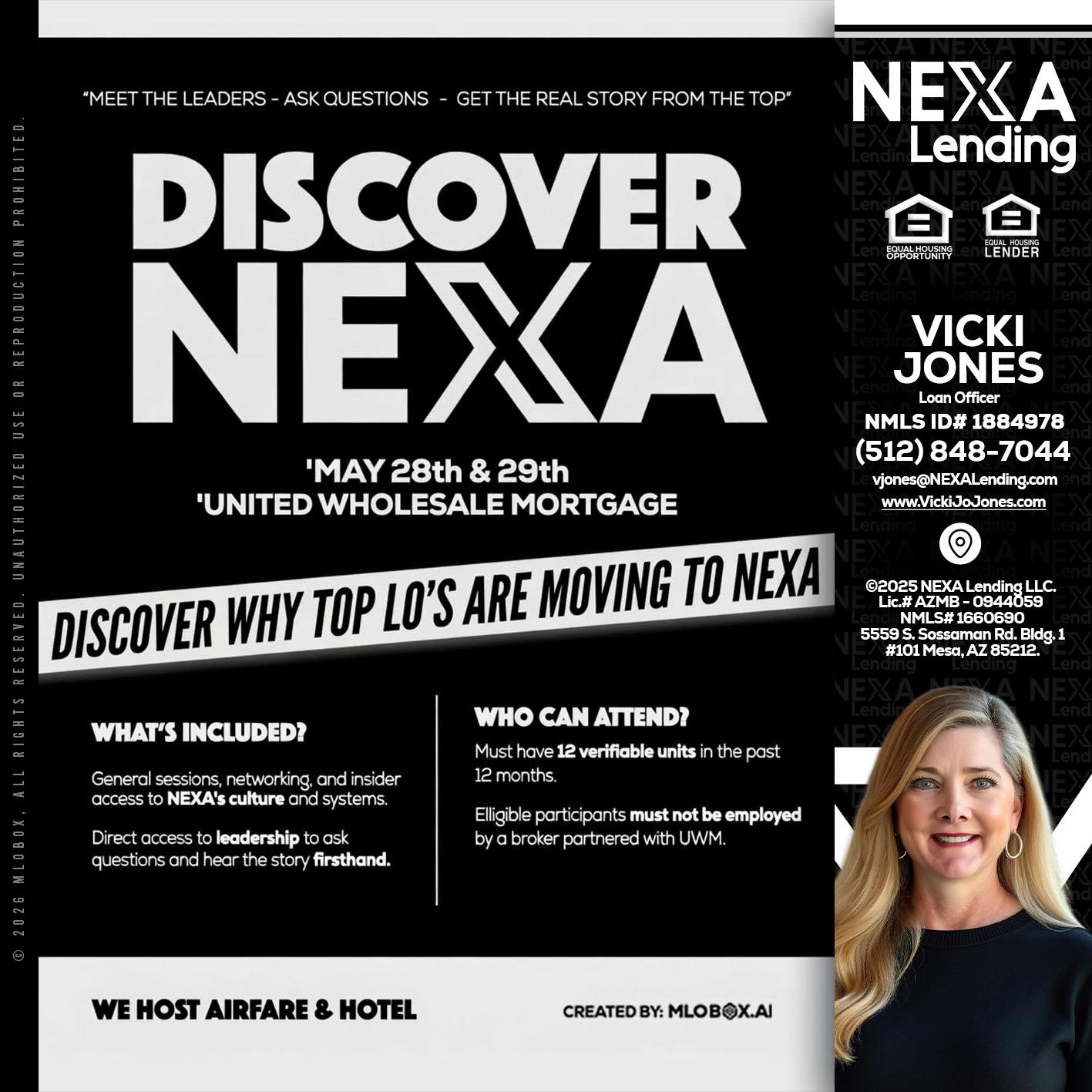 DISCOVER NEXA - Vicki Jones -Loan Officer