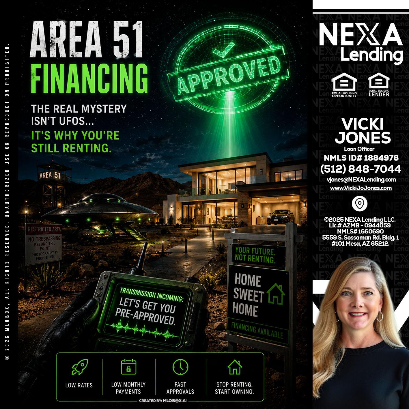 AREA 51 - Vicki Jones -Loan Officer