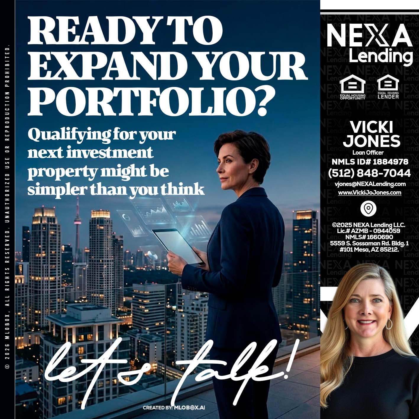 READY TO EXPAND - Vicki Jones -Loan Officer
