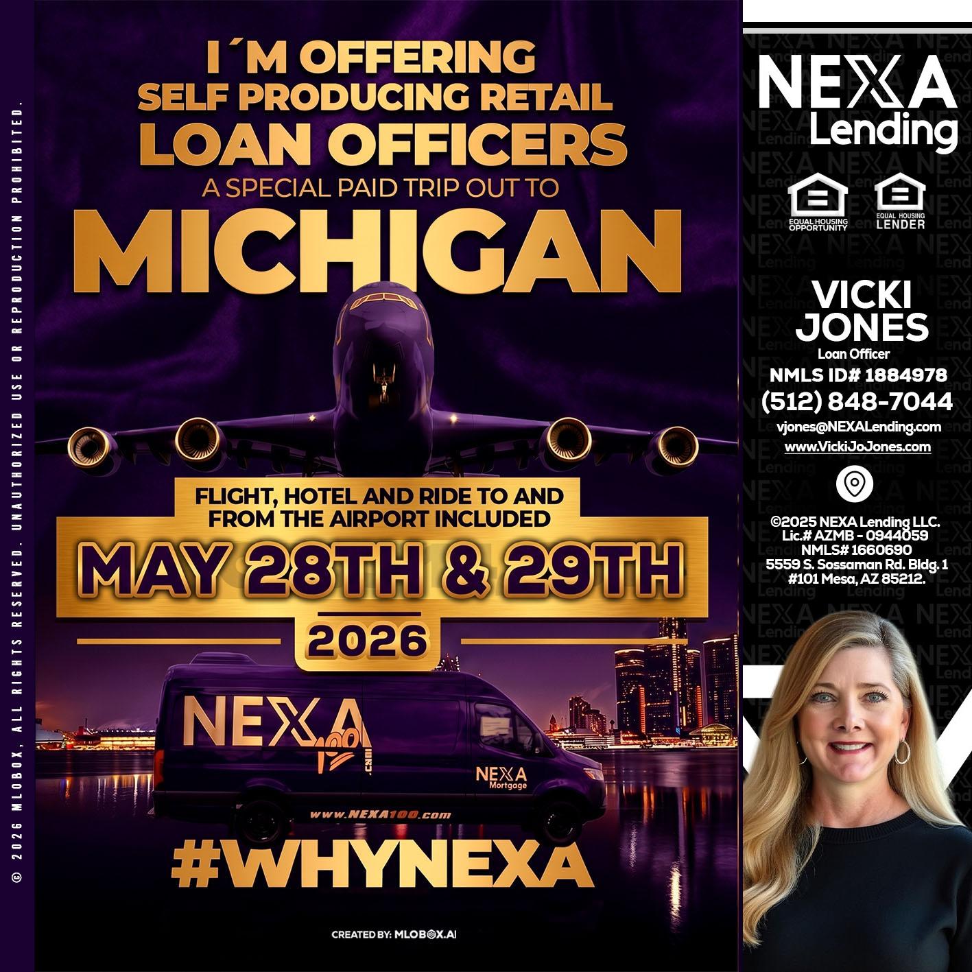 MICHIGAN - Vicki Jones -Loan Officer