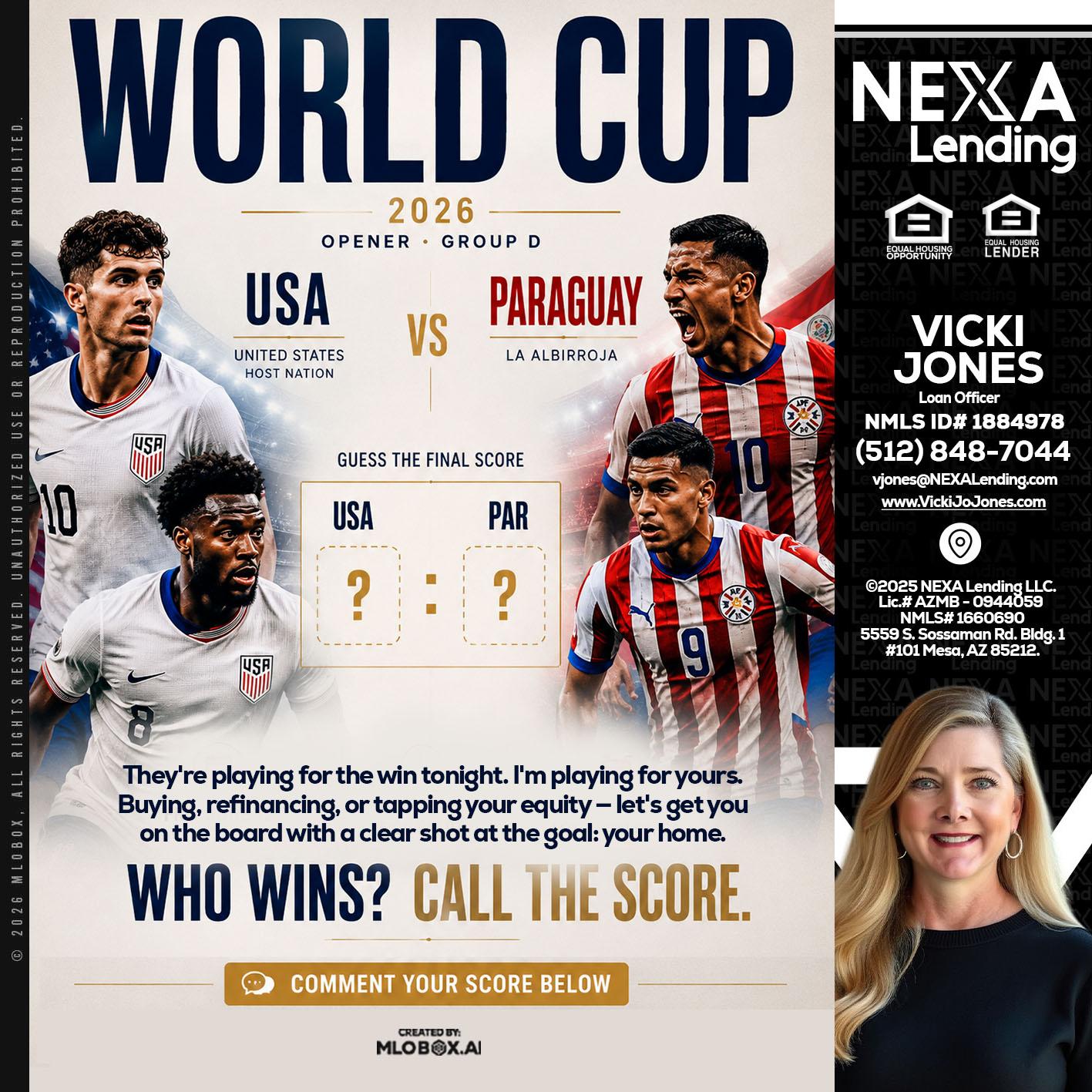 WORLD CUP 2026 - Vicki Jones -Loan Officer