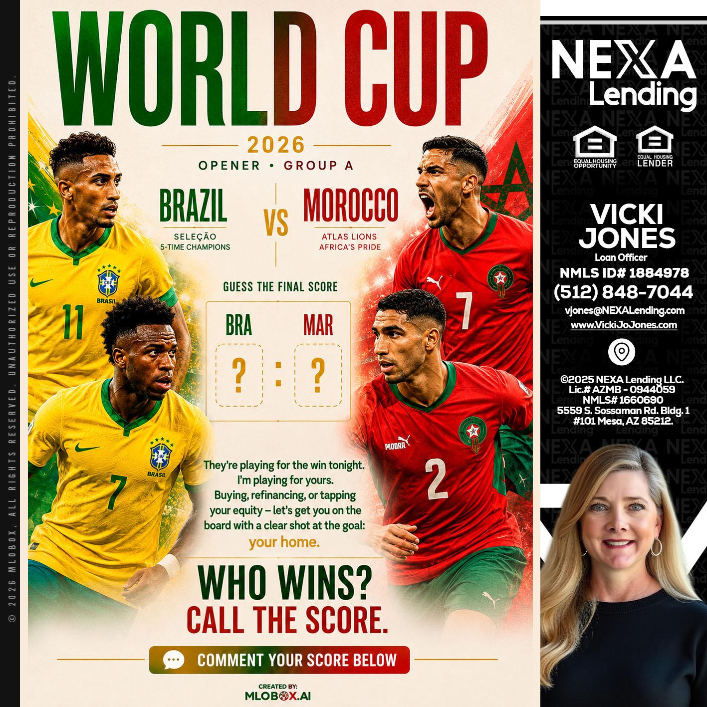 WORLD CUP - Vicki Jones -Loan Officer