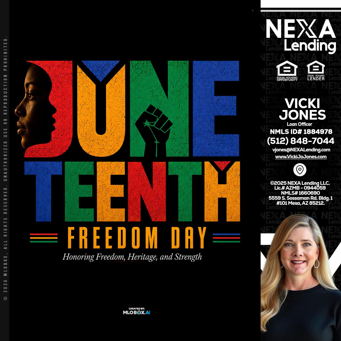 Juneteenth - Vicki Jones -Loan Officer