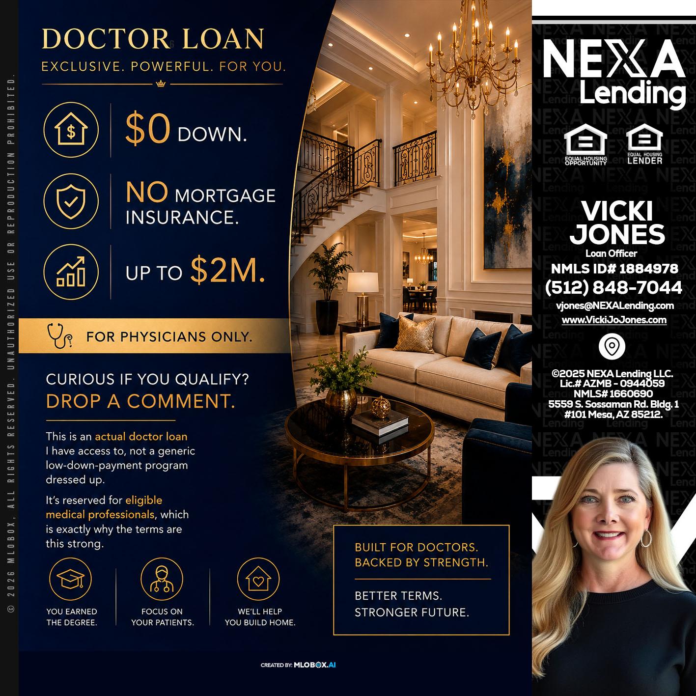 DOCTOR LOANS - Vicki Jones -Loan Officer