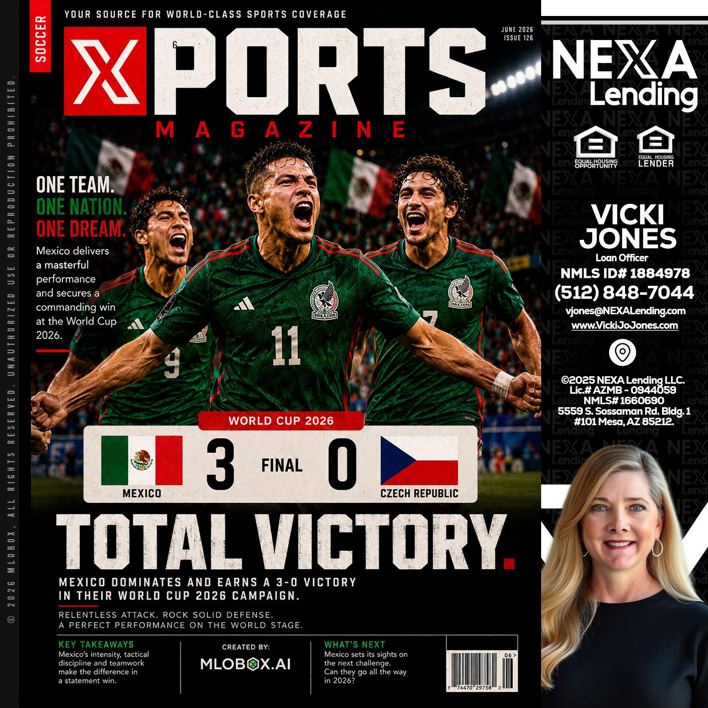 World Cup 2026 MEX 1-0 CZECH - Vicki Jones -Loan Officer