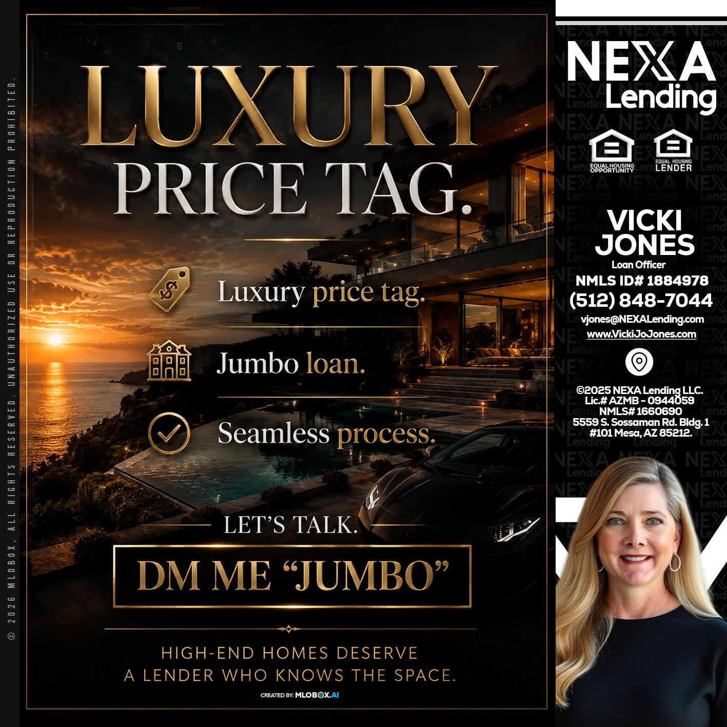 LUXURY PRICE - Vicki Jones -Loan Officer