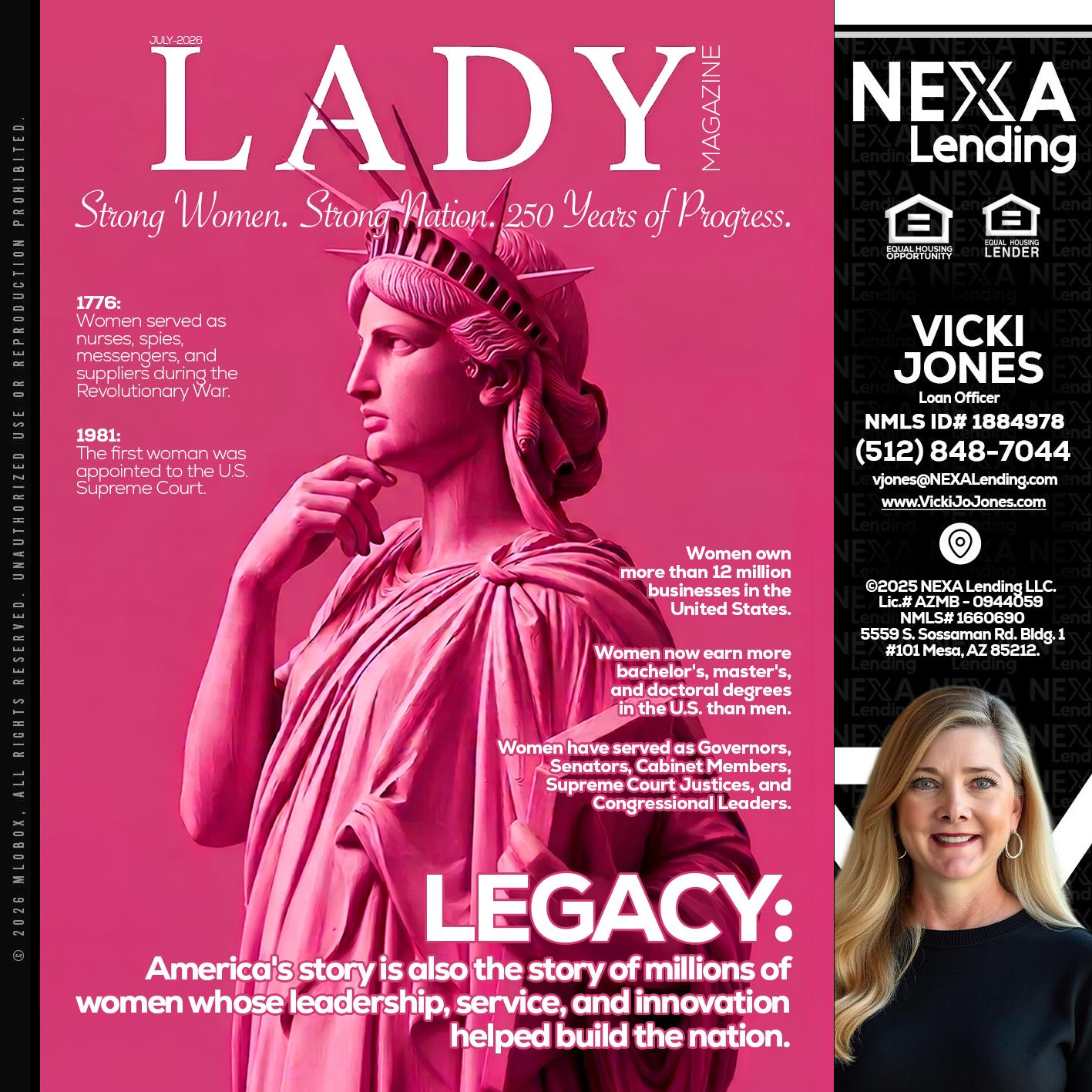 LADY LIBERTY! - Vicki Jones -Loan Officer