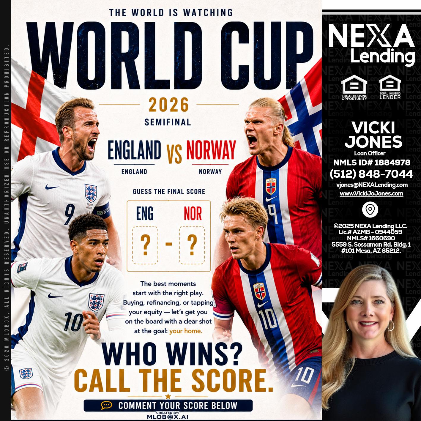 WORLD CUP 2026 - Vicki Jones -Loan Officer
