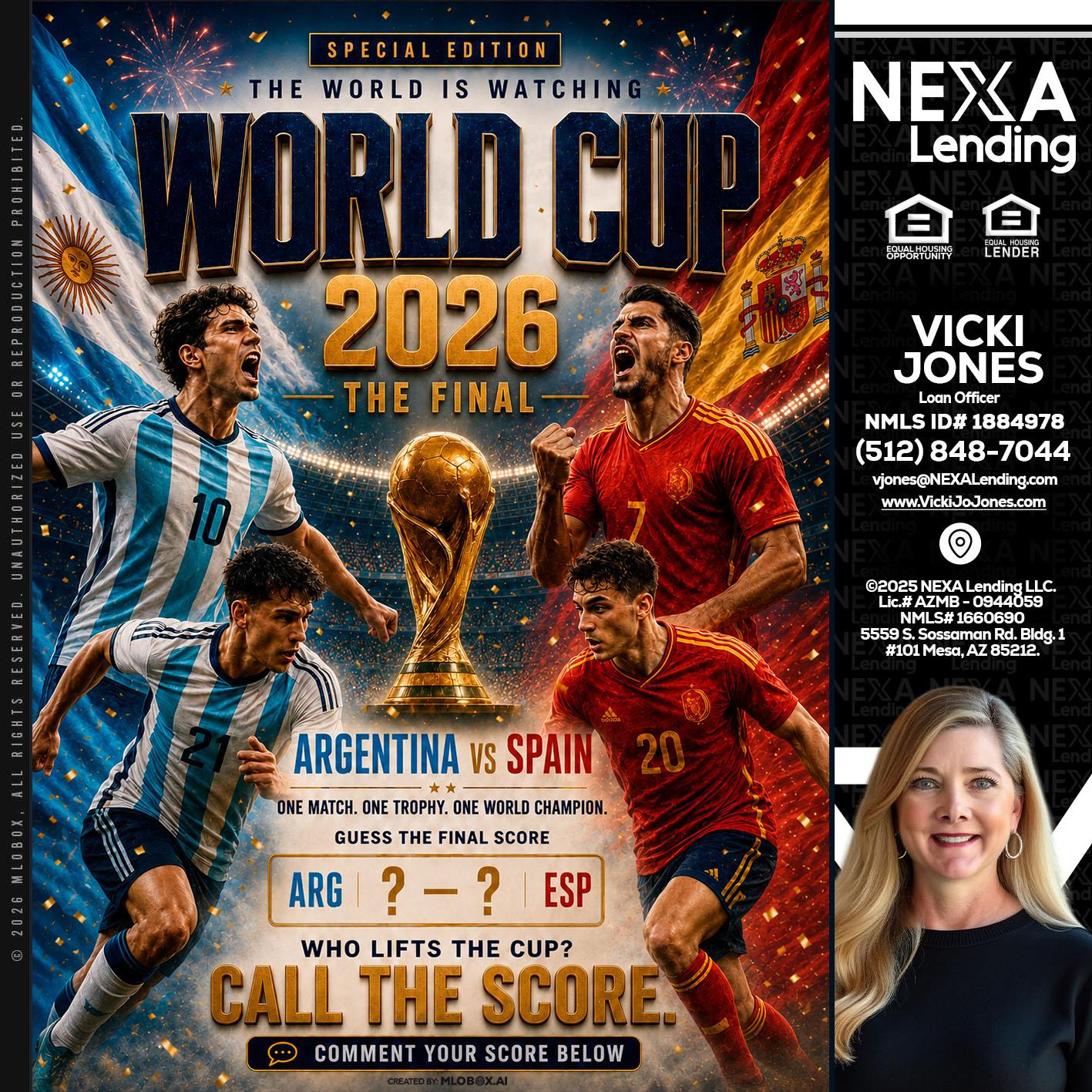World Cup 2026 finals - Vicki Jones -Loan Officer