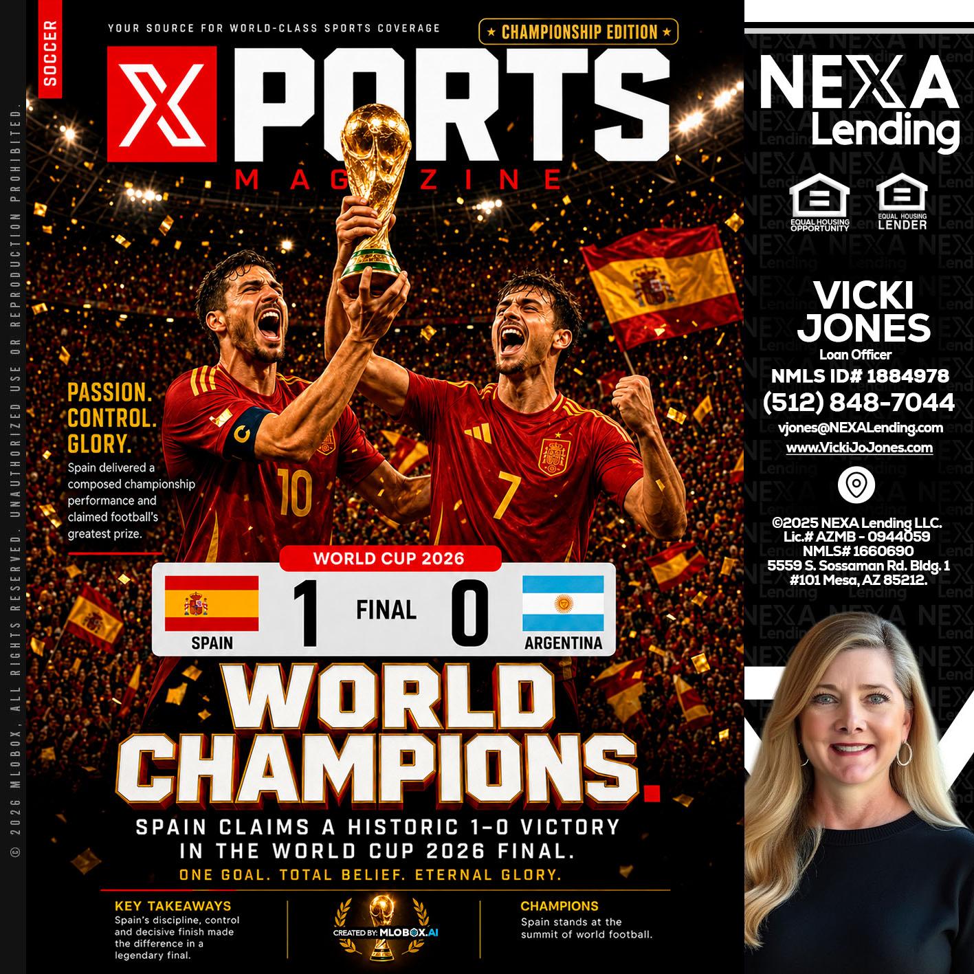 SPAIN CHAMPION - Vicki Jones -Loan Officer