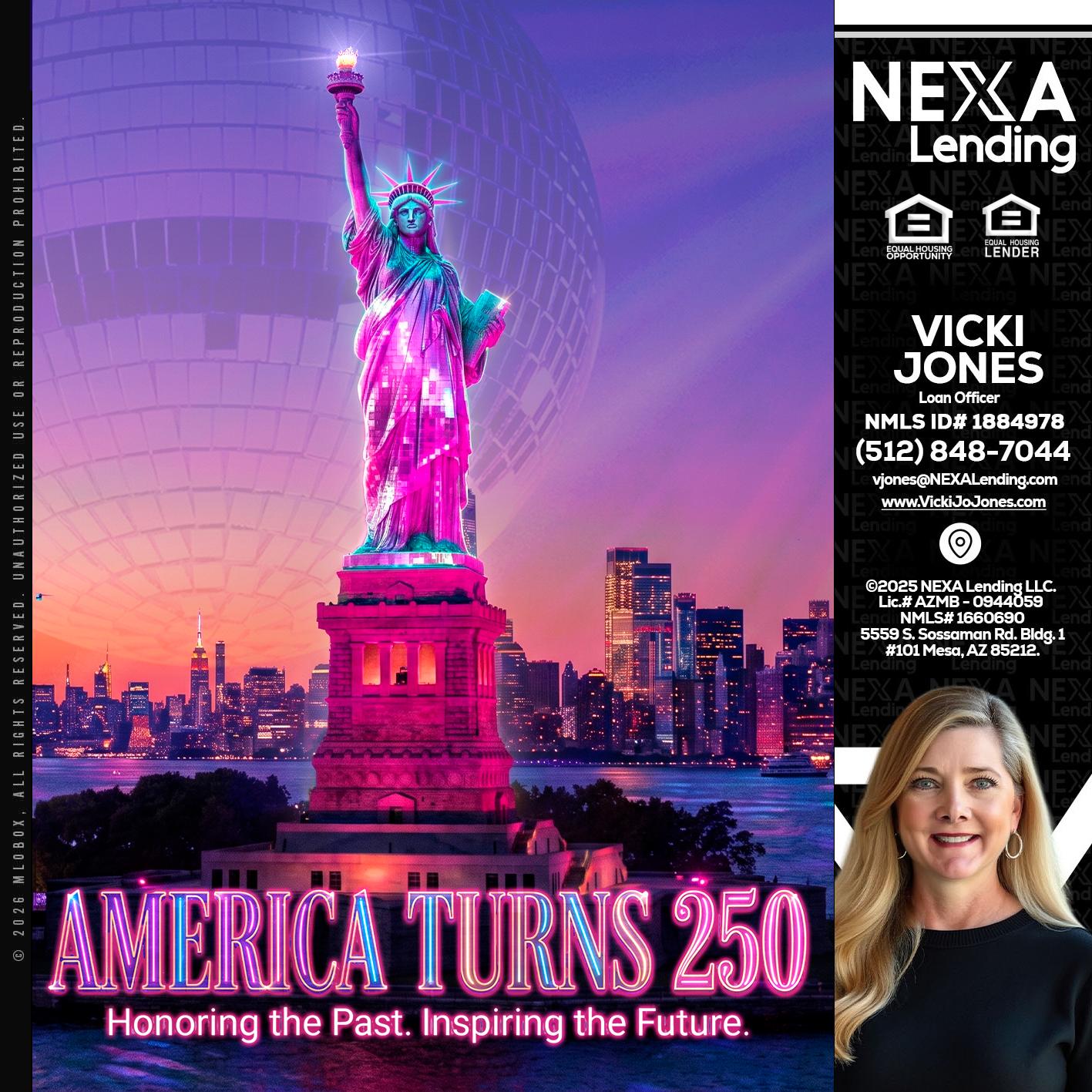AMERICA TURNS 250 - Vicki Jones -Loan Officer