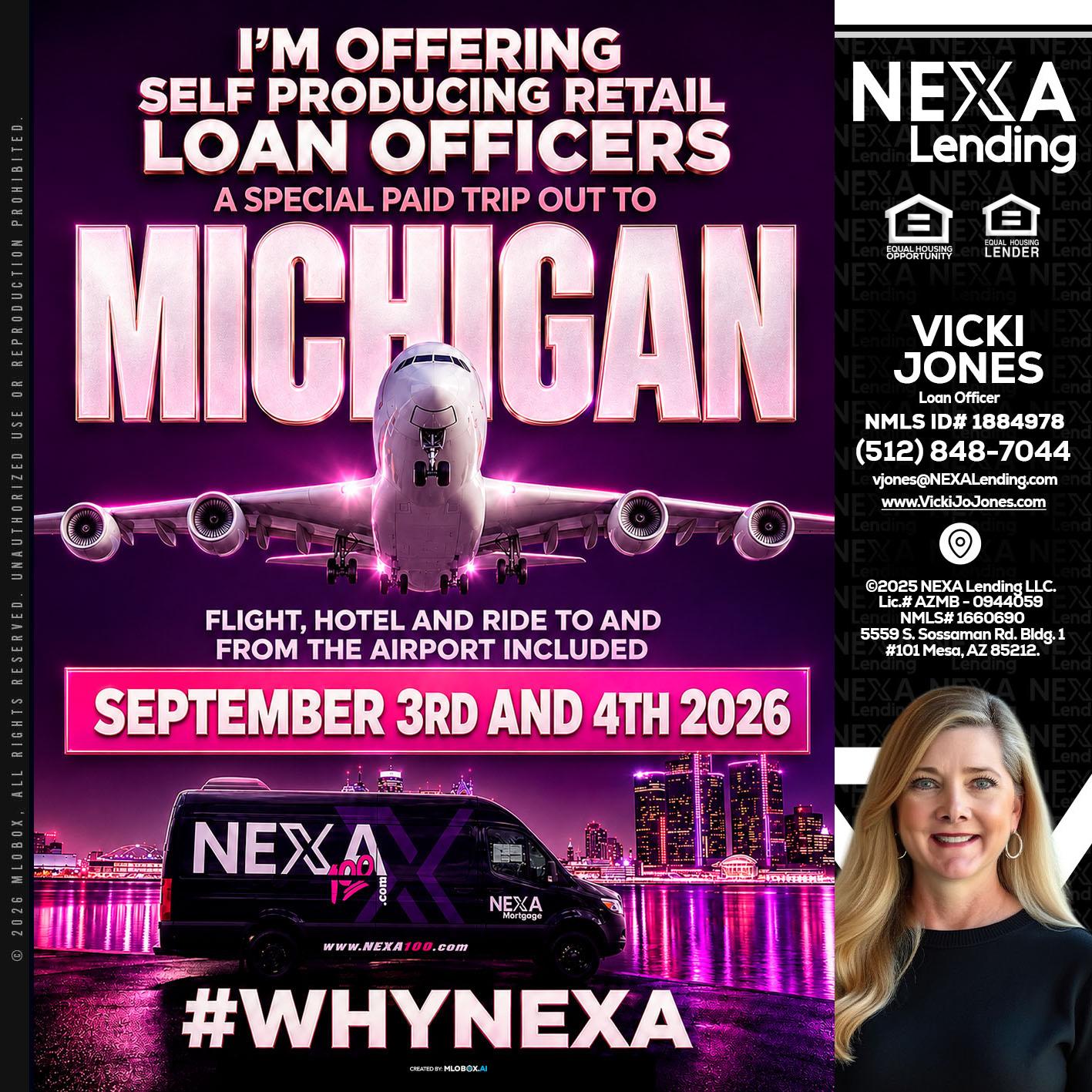 MICHIGAN TRIP - Vicki Jones -Loan Officer