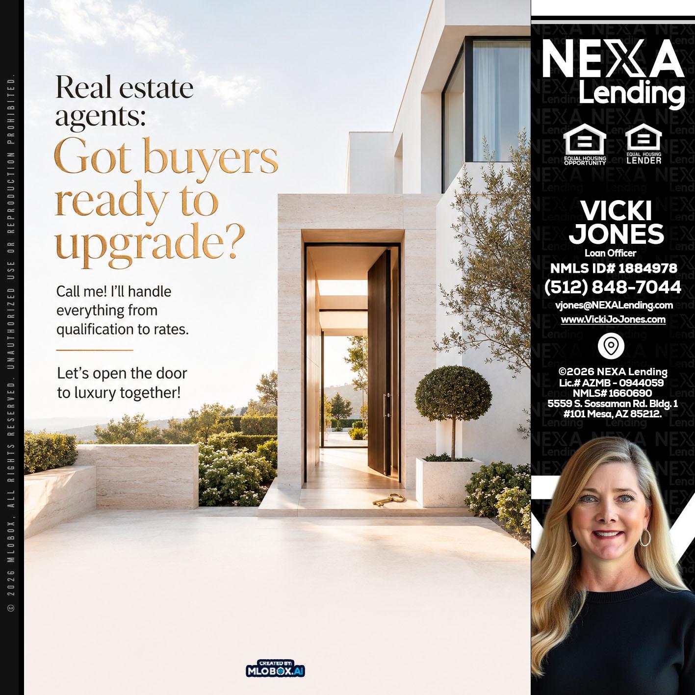 REAL ESTATE AGENTS - Vicki Jones -Loan Officer