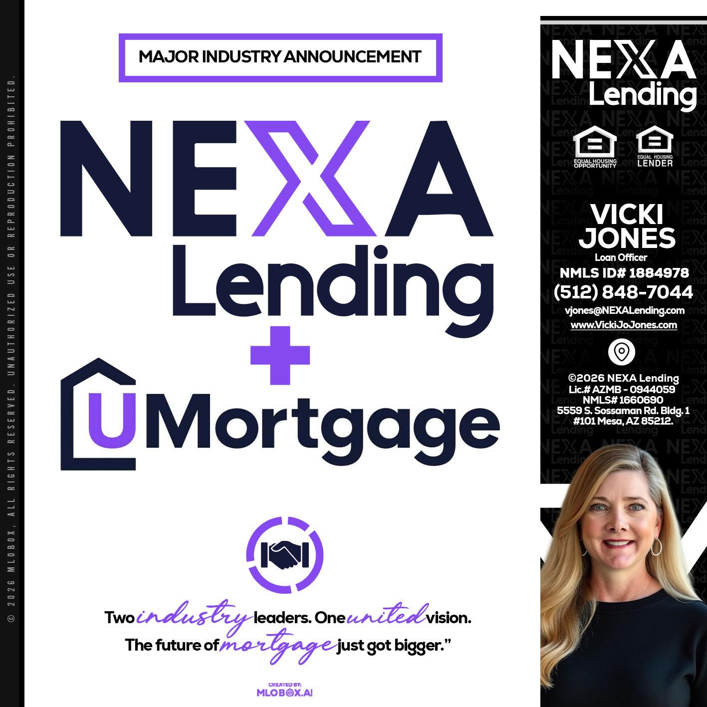 NEXA LENDING U MORTGAGE - Vicki Jones -Loan Officer