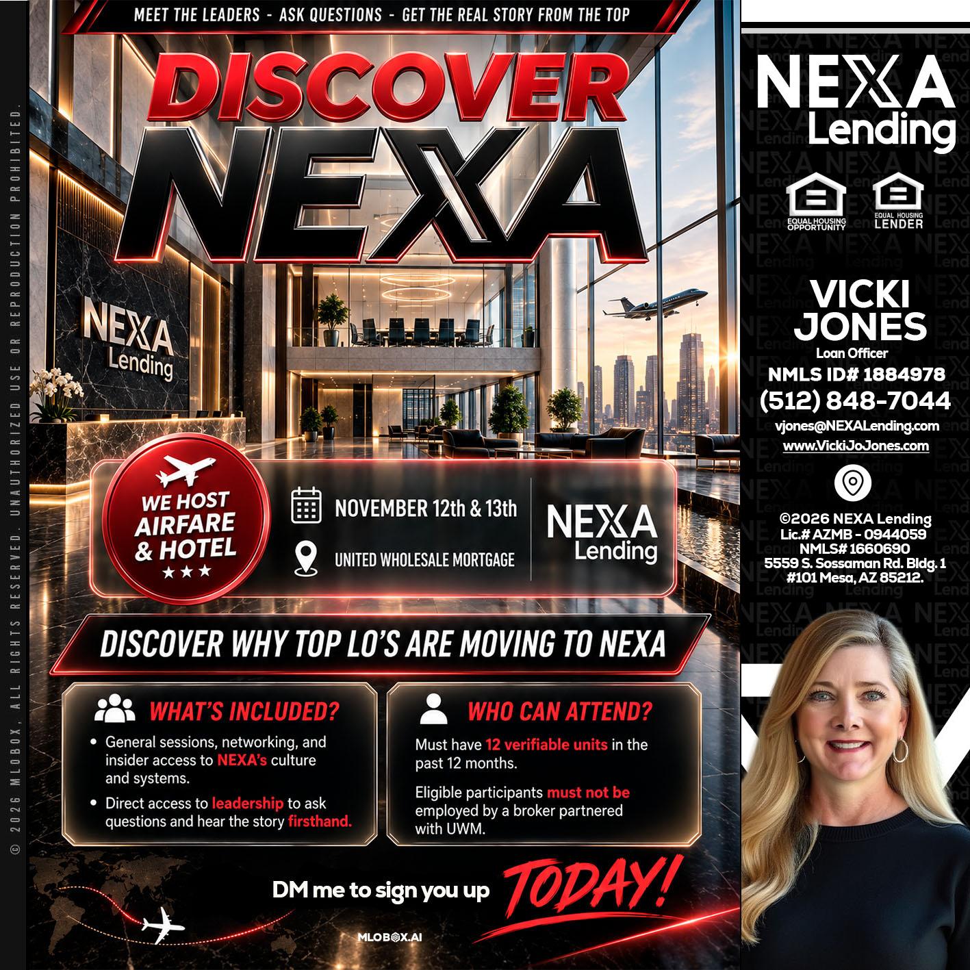 DISCOVER NEXA - Vicki Jones -Loan Officer