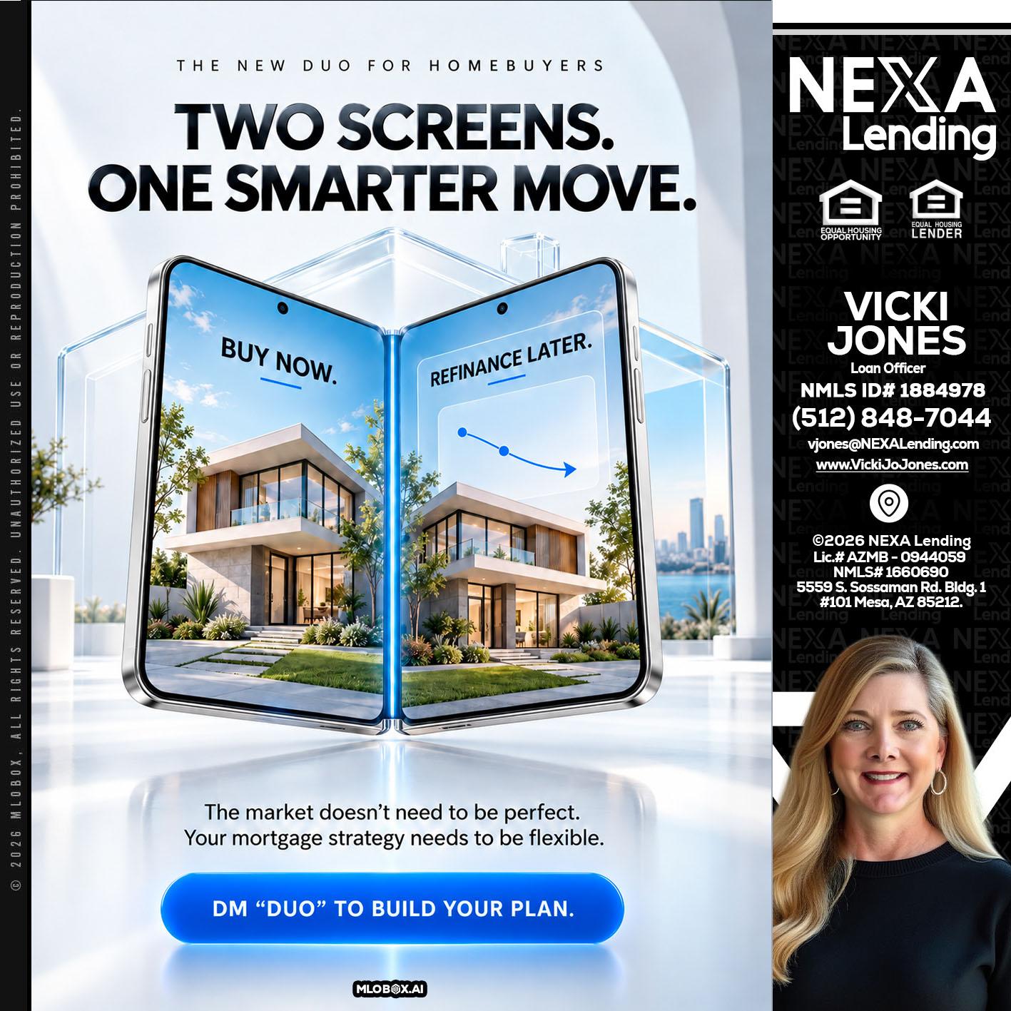 TWO SCREENS - Vicki Jones -Loan Officer