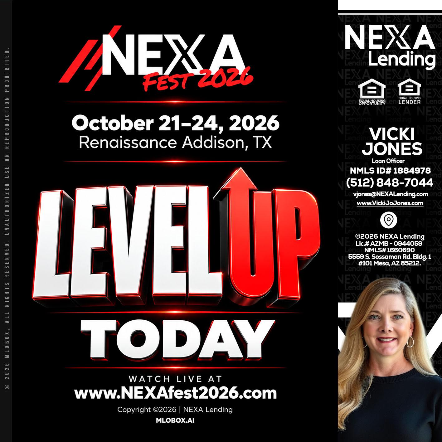 LEVEL UP TODAY - Vicki Jones -Loan Officer